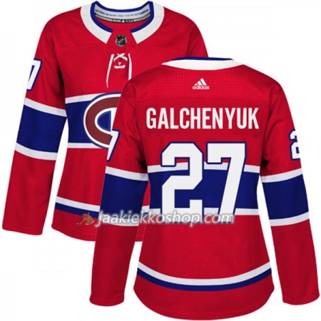 Nainen NHL Montreal Canadiens Pelipaita Alex Galchenyuk 27 Adidas 2017-2018 Punainen Authentic